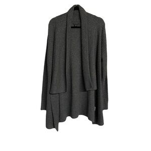 Metaphor ladies open cardigan. Gray with flecks of silver rolled collar size XL